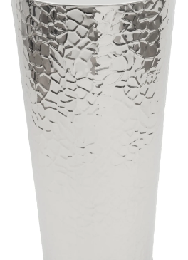 Medium Hammered Stainless Steel Floor Planter