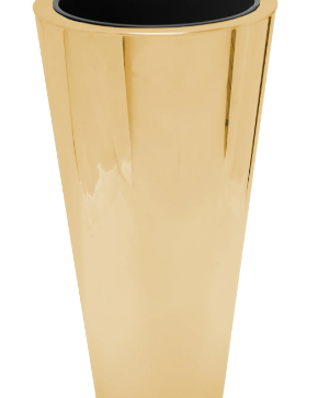 Medium Gold Finish Floor Planter